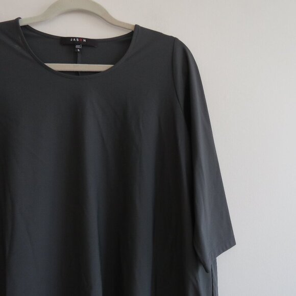 JASON Portofino Pocket Tunic Top in Dark Gray Lagenlook Minimalist - Size S - Picture 5 of 15